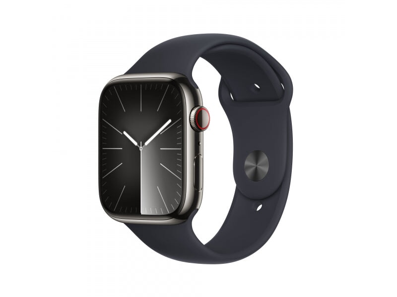 Apple Apple Watch S9 Steel 45mm GPS+Cell. Graphite Sport Midnight M/L Wearables 
