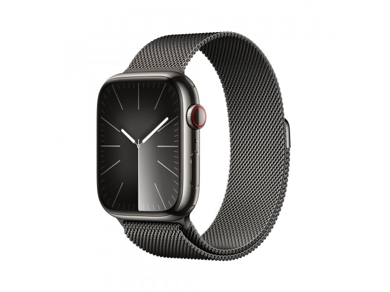 Apple Apple Watch S9 Steel 45mm GPS+Cellular Graphite Milanese Loop Wearables 