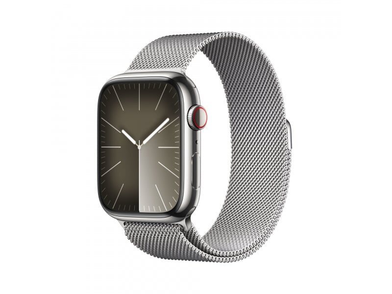 Apple Apple Watch S9 Steel 45mm GPS+Cellular Silver Milanese Loop Wearables 