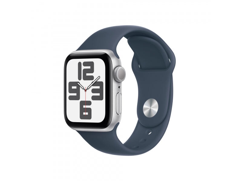 Apple Apple Watch SE Alu. 40mm GPS Silver Sport Band Storm Blue M/L Wearables 