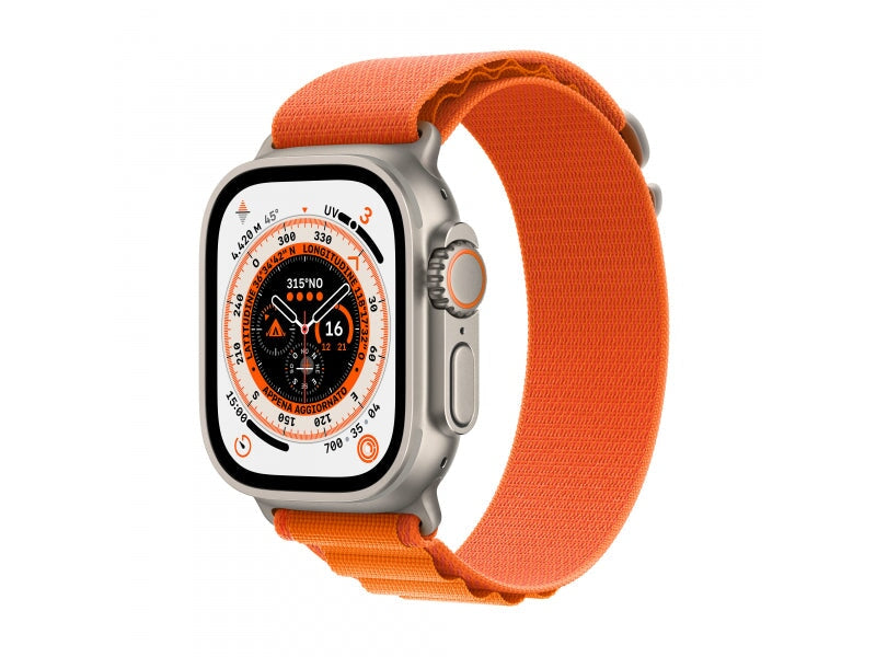 Apple Apple Watch Ultra GPS + Cellular 49mm Titanium Orange Alpine Loop MQFL3FD/A 