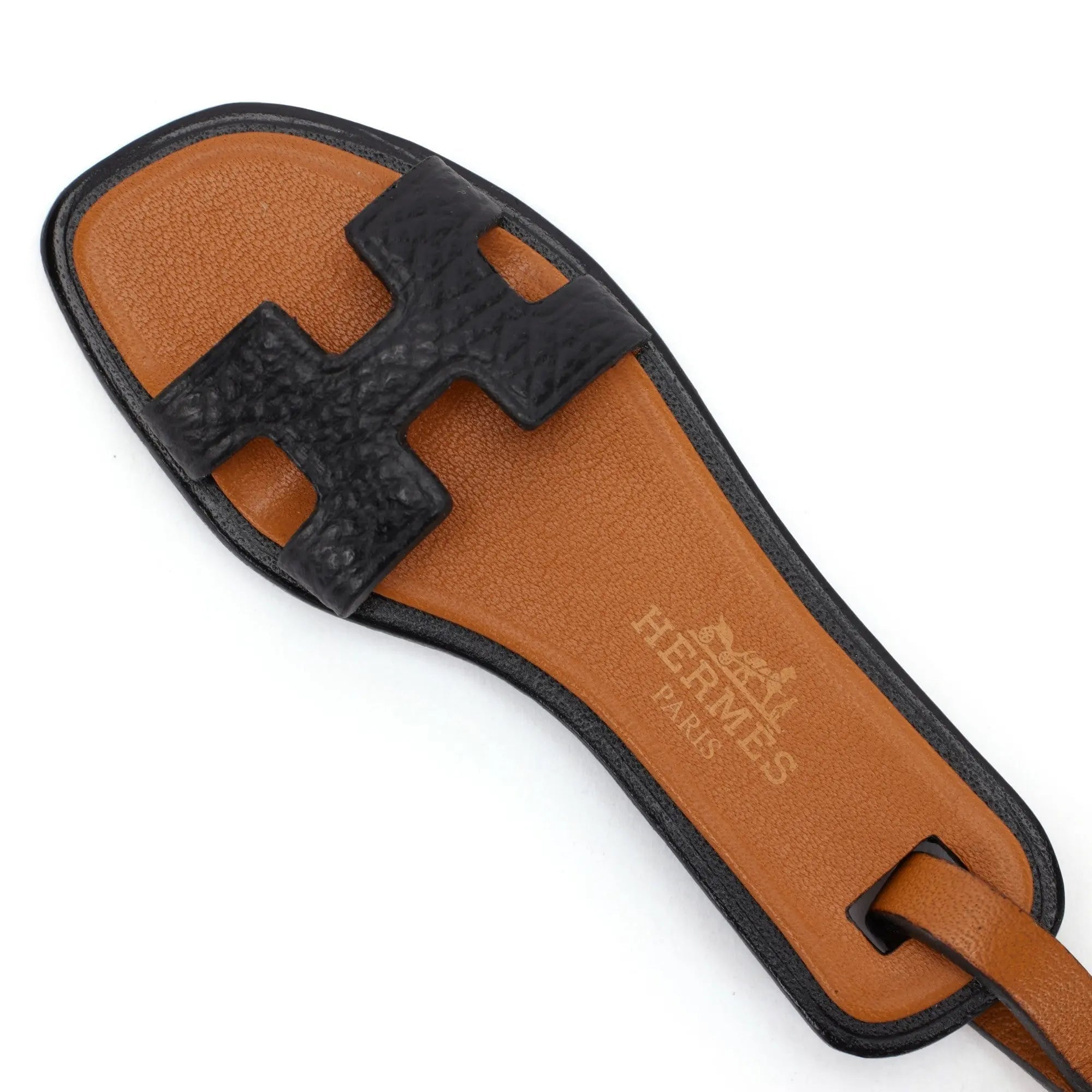 Hermès Black Epsom and Hunter and Gold Butler Leather Oran Nano Charm 