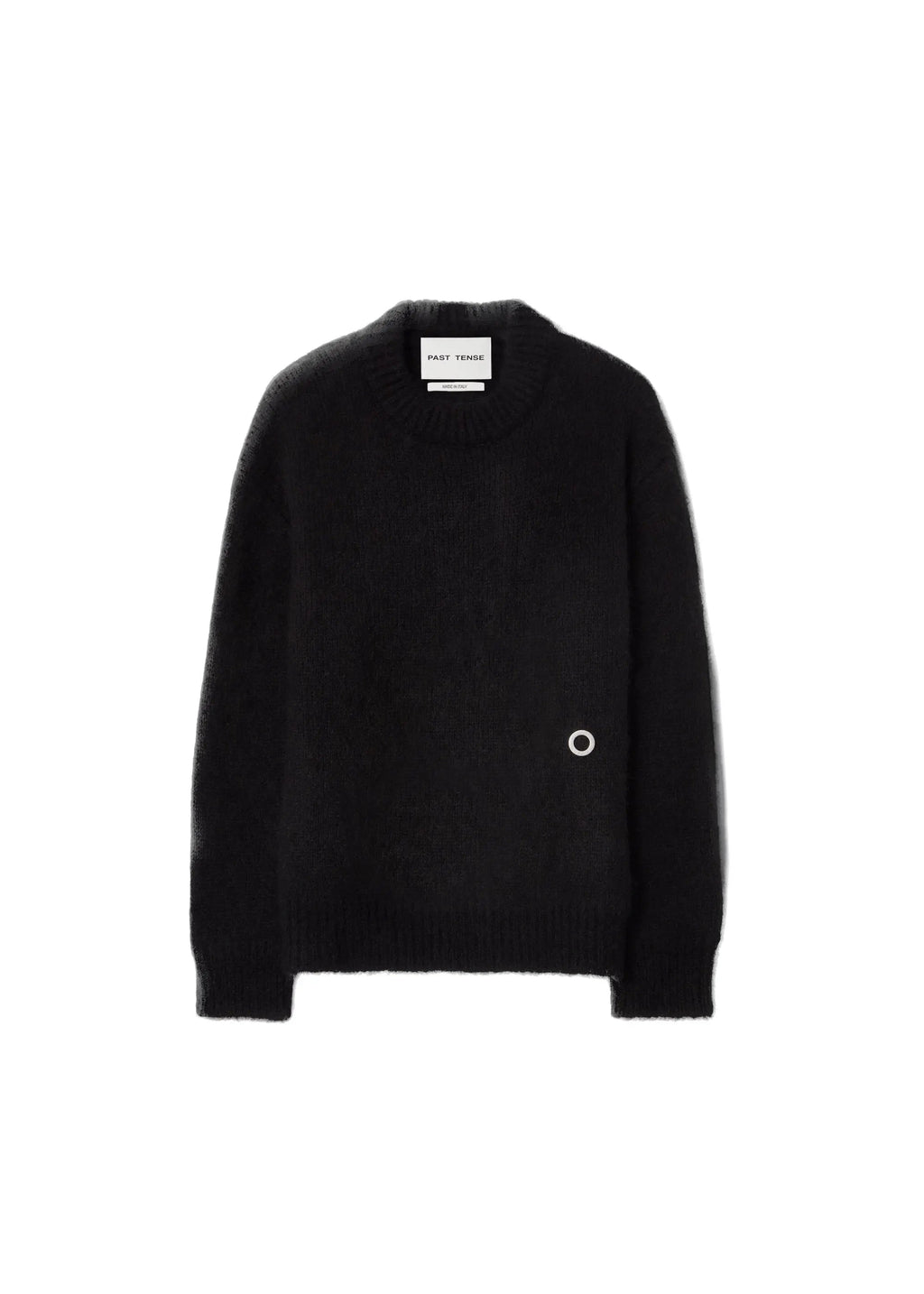 PAST TENSE Brushed Alpaca Crewneck Knit - Black 
