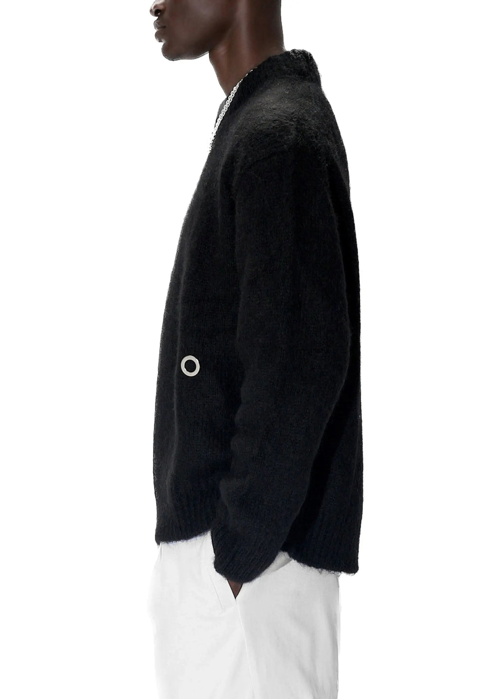 PAST TENSE Brushed Alpaca Crewneck Knit - Black 