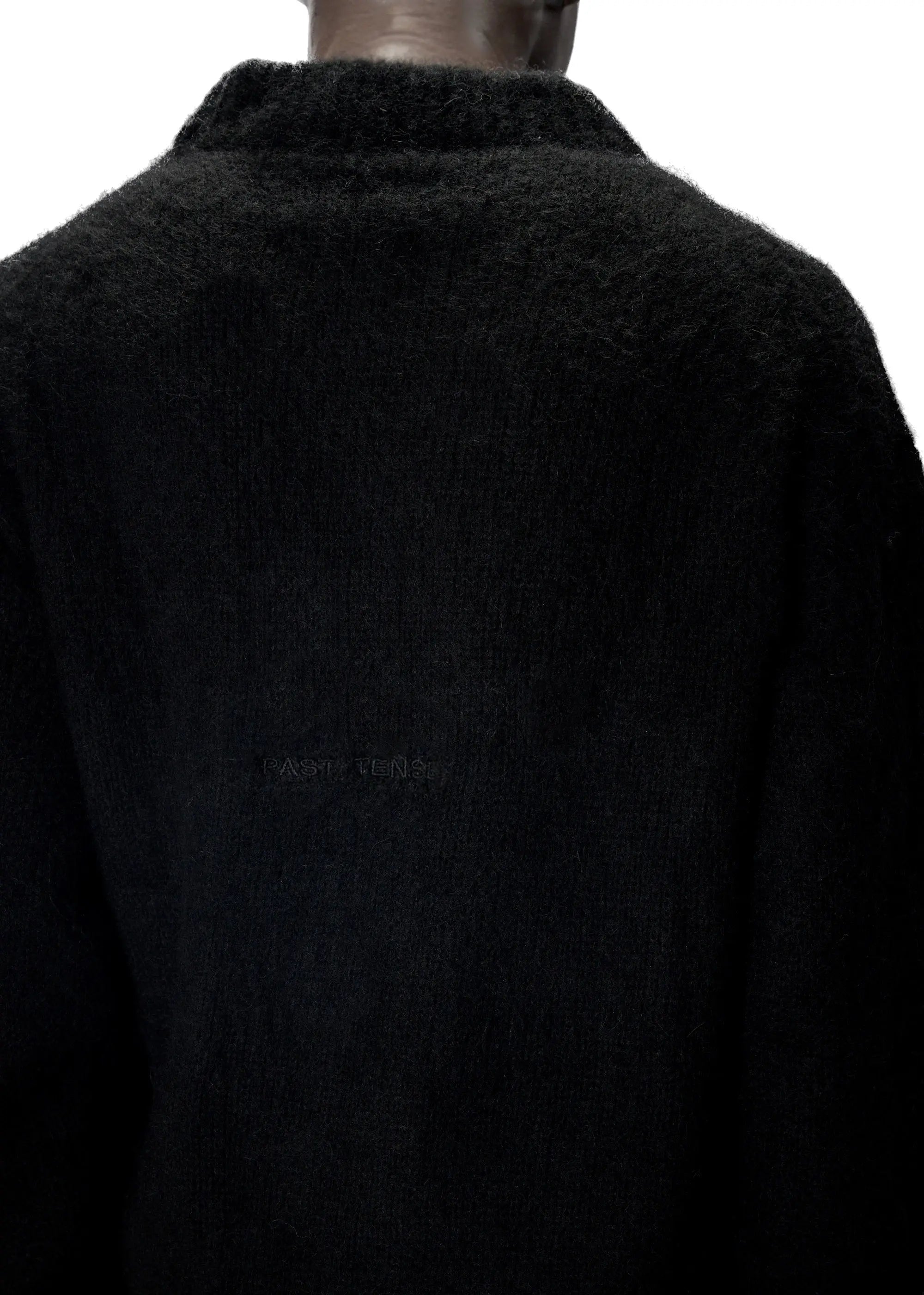 PAST TENSE Brushed Alpaca Crewneck Knit - Black 