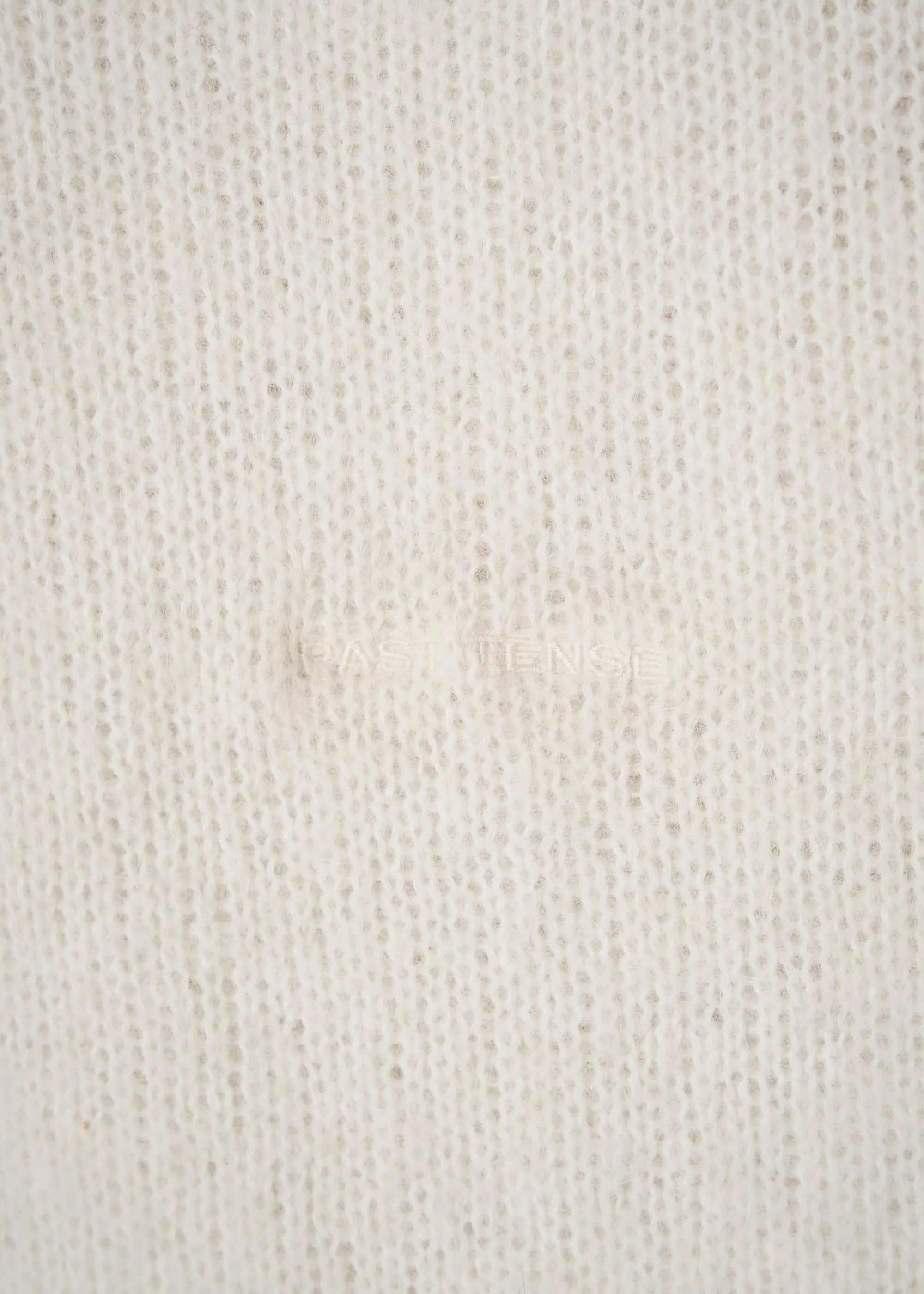 PAST TENSE Brushed Alpaca Crewneck Knit - Off White 