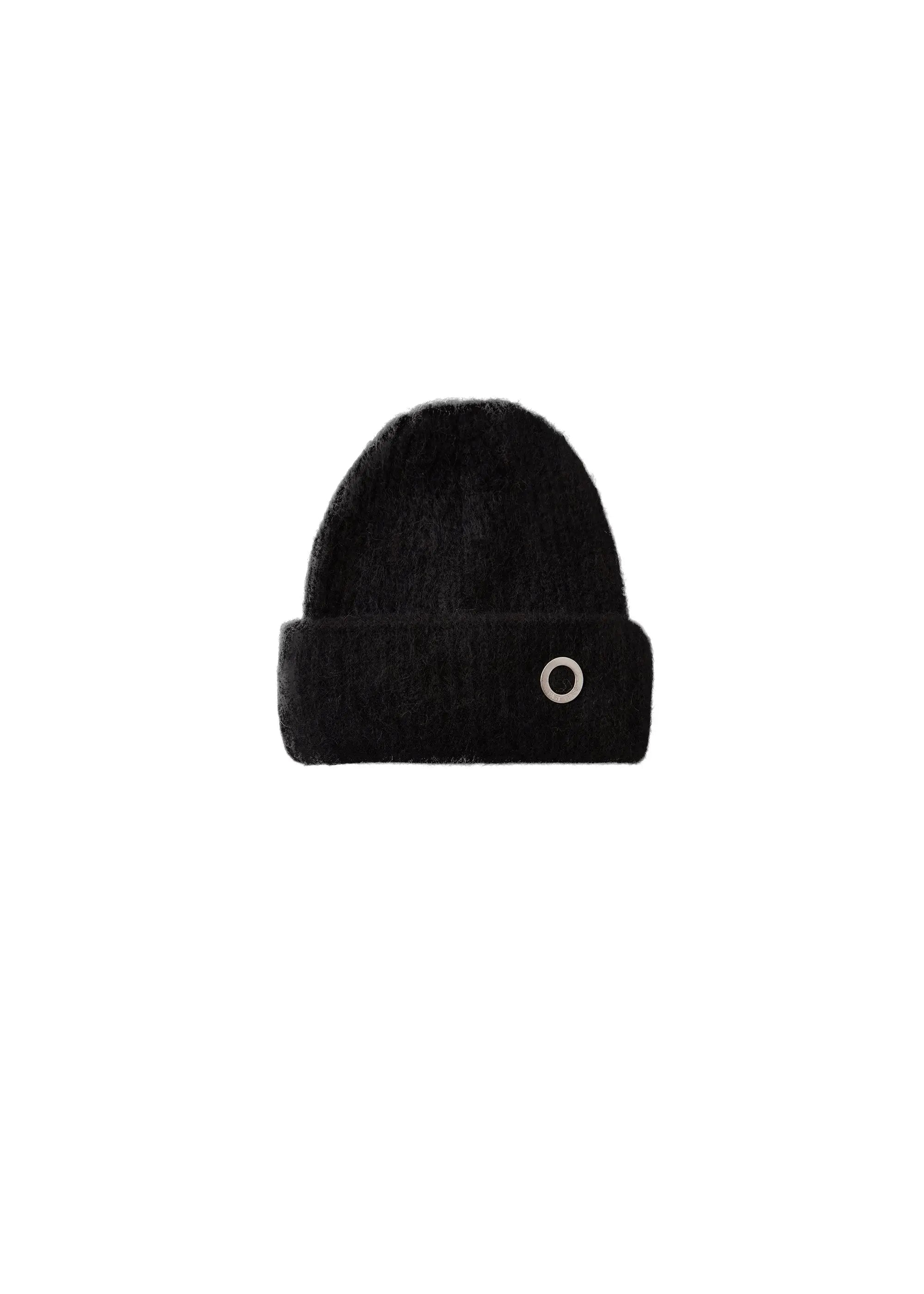 PAST TENSE Brushed Knitted Alpaca Beanie - Black 
