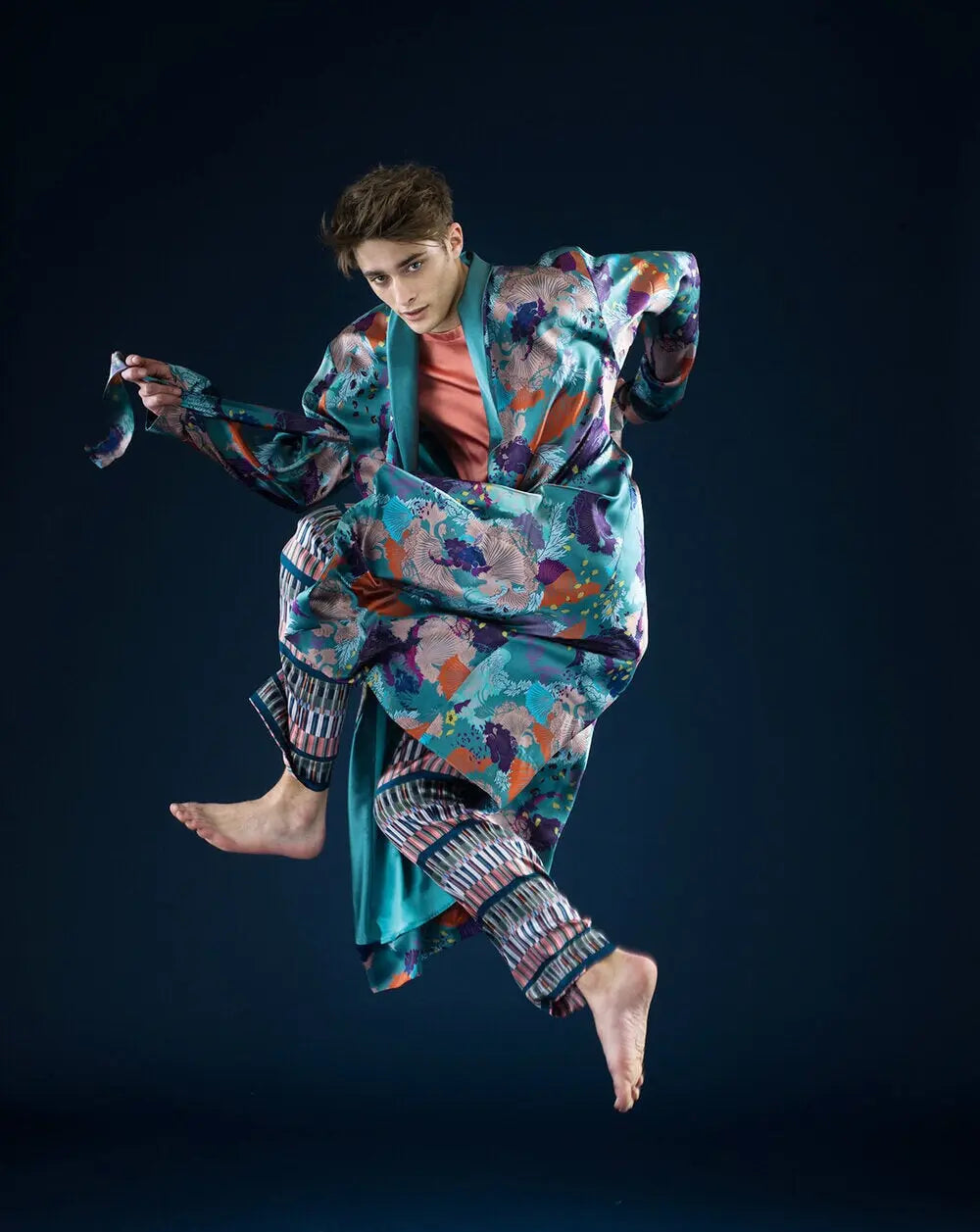 MENG Dressing Gown In Silk Satin 