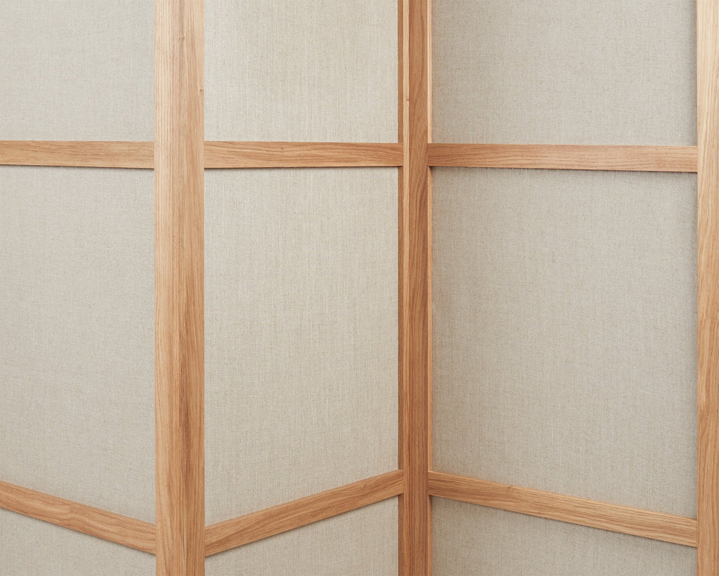 FRAMA - Frame Room Divider | Natural Oak / Linen | Three Panels