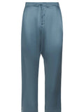 MENG Men’s Silver Silk Satin Pajama Bottoms 