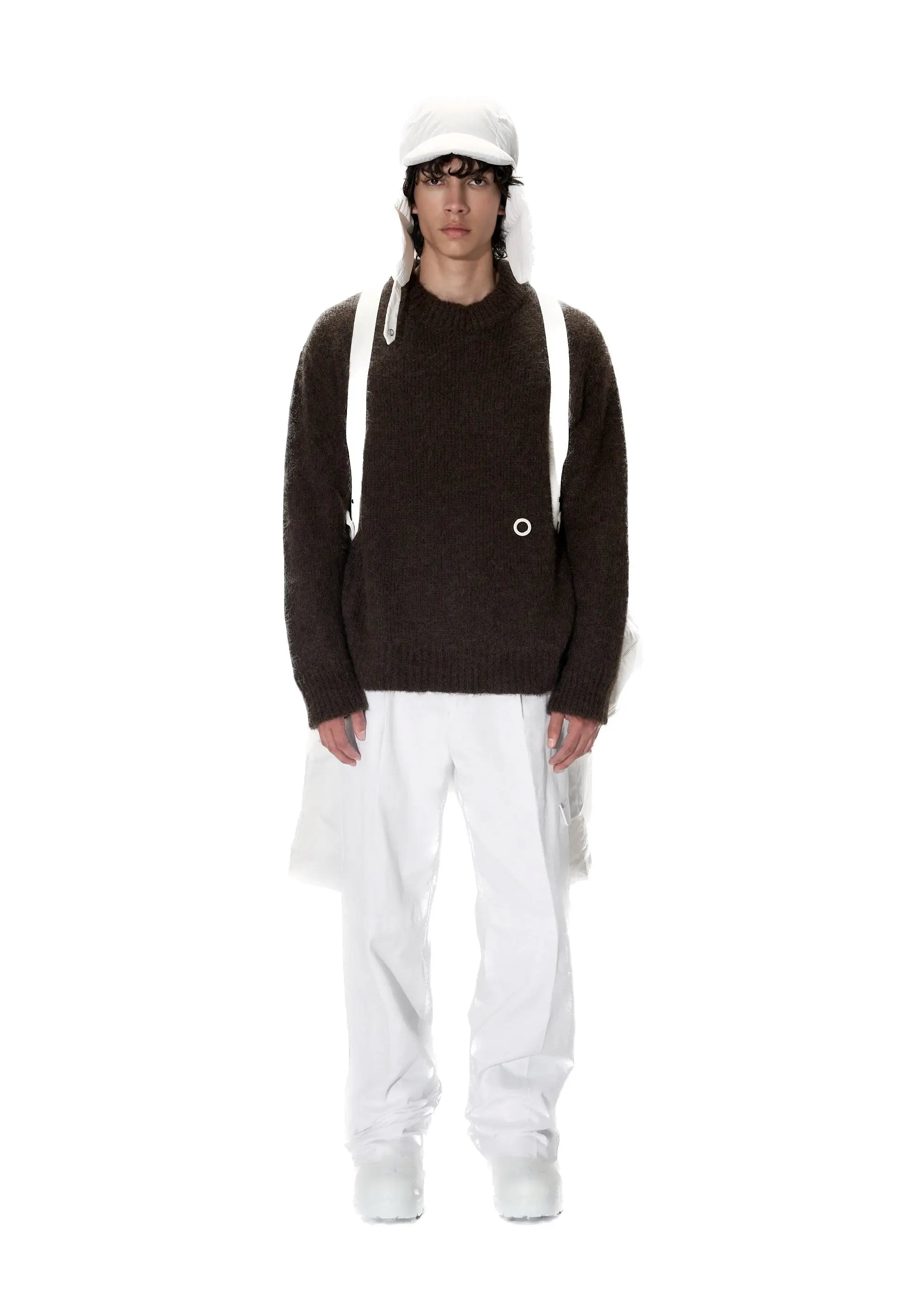 PAST TENSE Nylon Insulated Flap Cap - Off White 