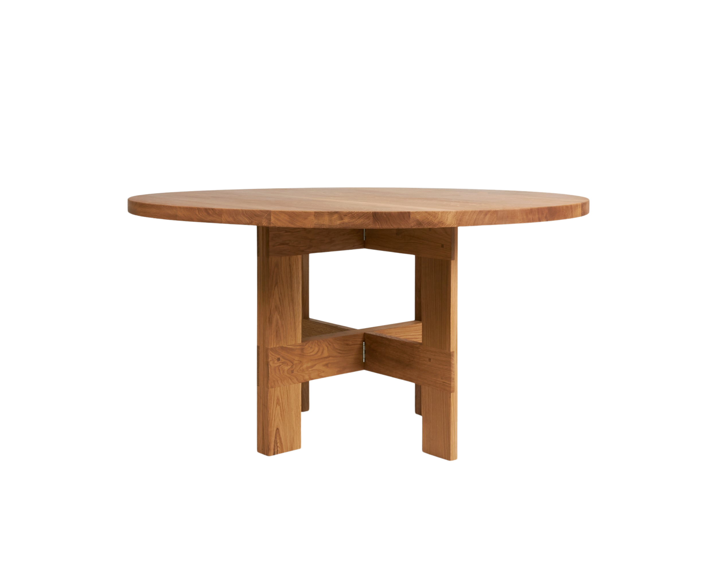 FRAMA - Farmhouse Trestle Table | Natural Oak | 140 Ø Round