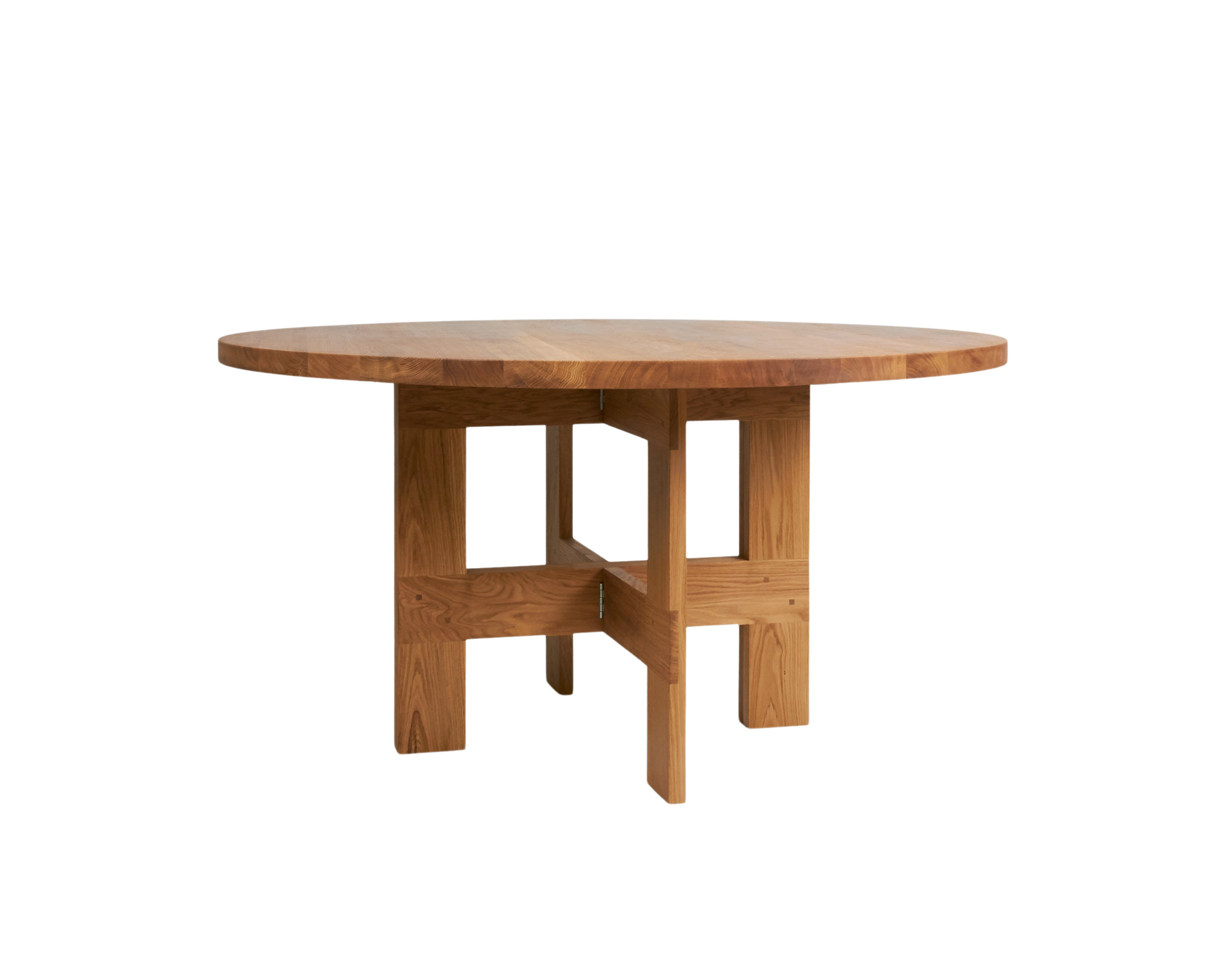 FRAMA - Farmhouse Trestle Table | Natural Oak | 140 Ø Round