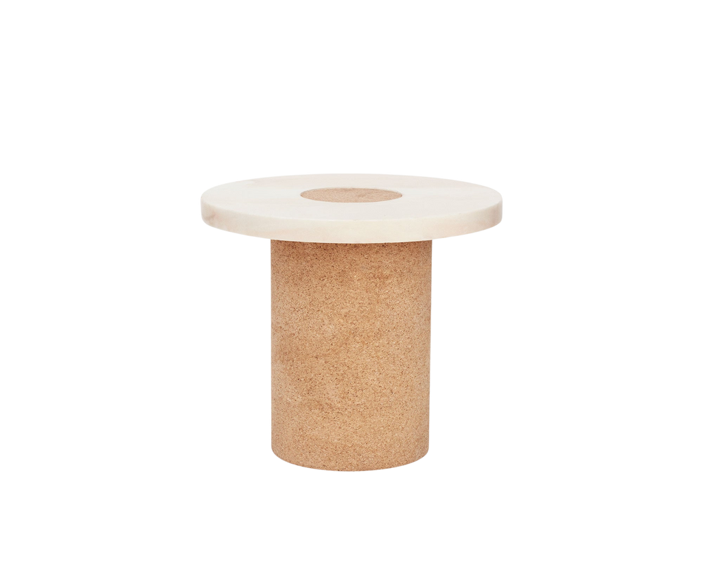 FRAMA - Sintra Table | White Marble / Cork | Small