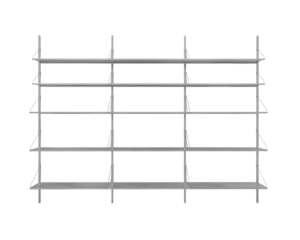 FRAMA - シェルフライブラリー トリプルセクション | ステンレススチール | H185.2 / W80