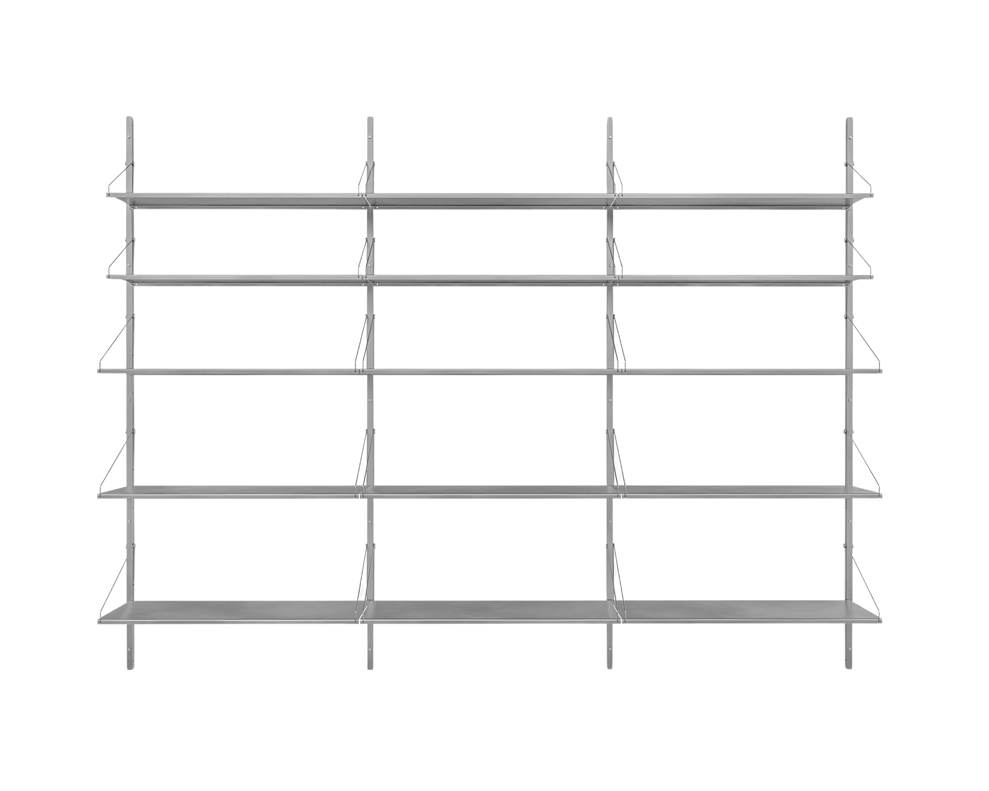 FRAMA - シェルフライブラリー トリプルセクション | ステンレススチール | H185.2 / W80