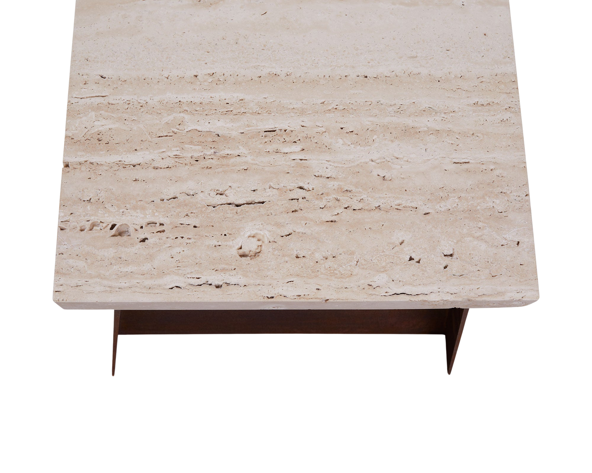 FRAMA - 64 Plinth | Corten Steel / Travertine