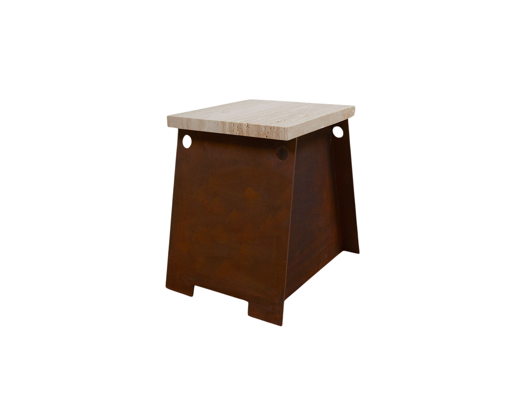 FRAMA - 64 台座 | コルテン鋼 / トラバーチン