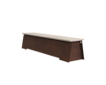 FRAMA - 64 Bench | Corten Steel / Travertine FRAMA