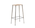 FRAMA - Adam Stool | Raw Steel / Natural Leather | H76