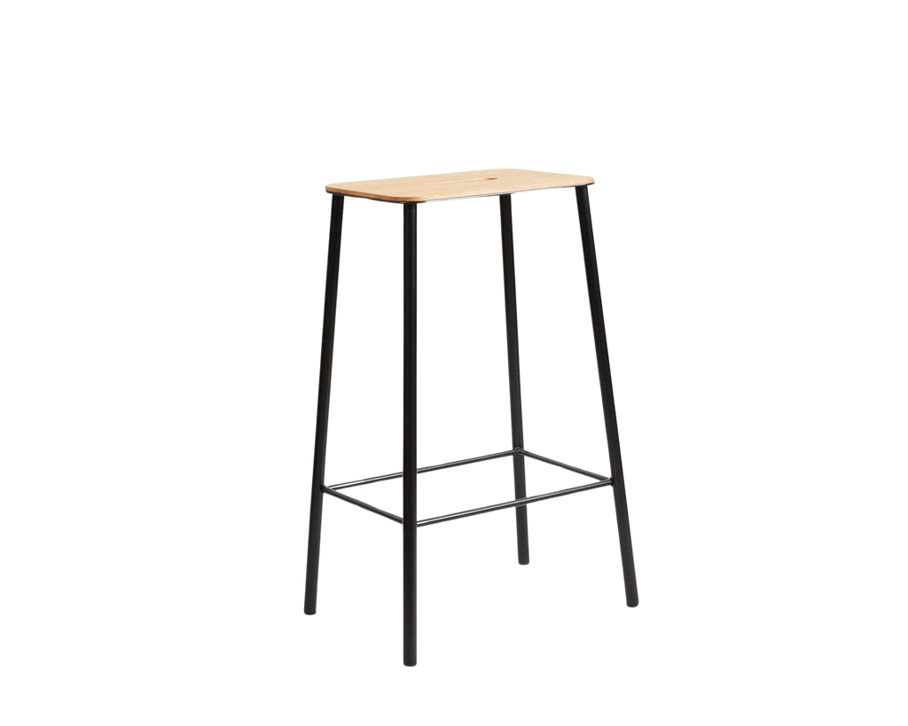 FRAMA - Adam Stool | Black / Oak | H65