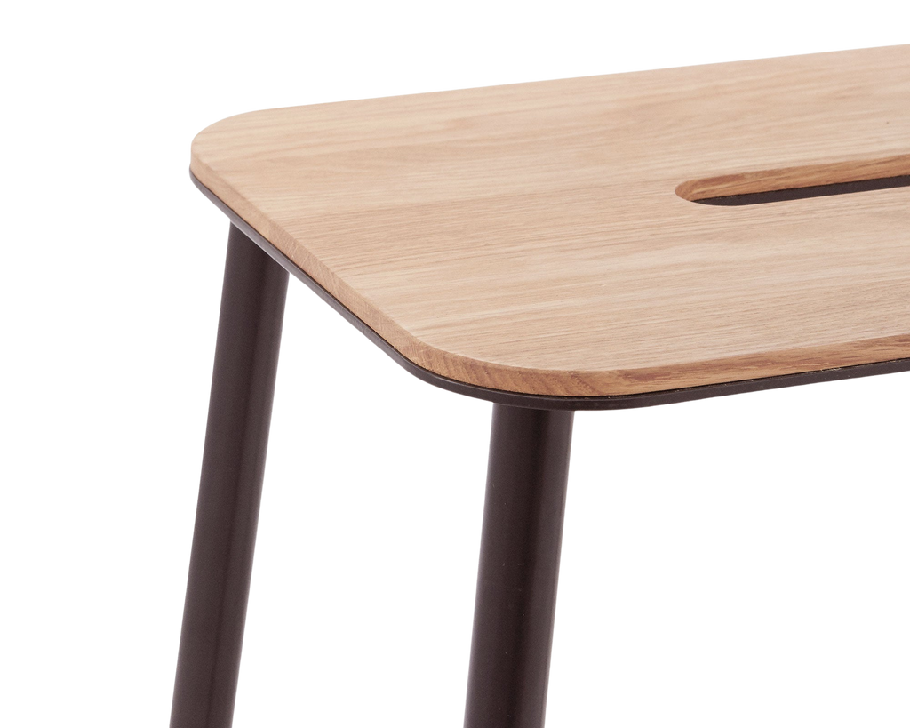 FRAMA - Adam Stool | Black / Oak | H65