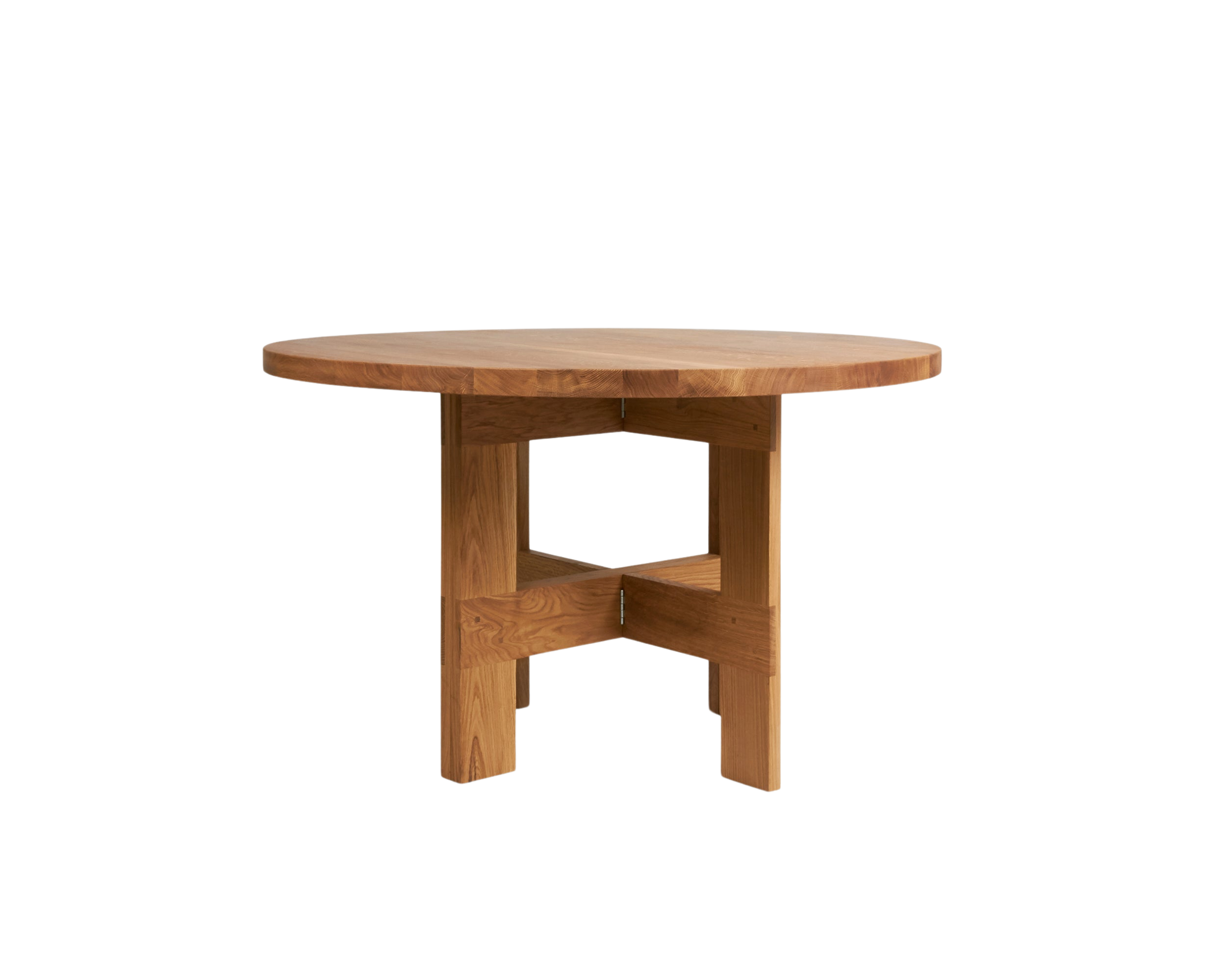FRAMA - Farmhouse Trestle Table | Natural Oak | 120 Ø Round
