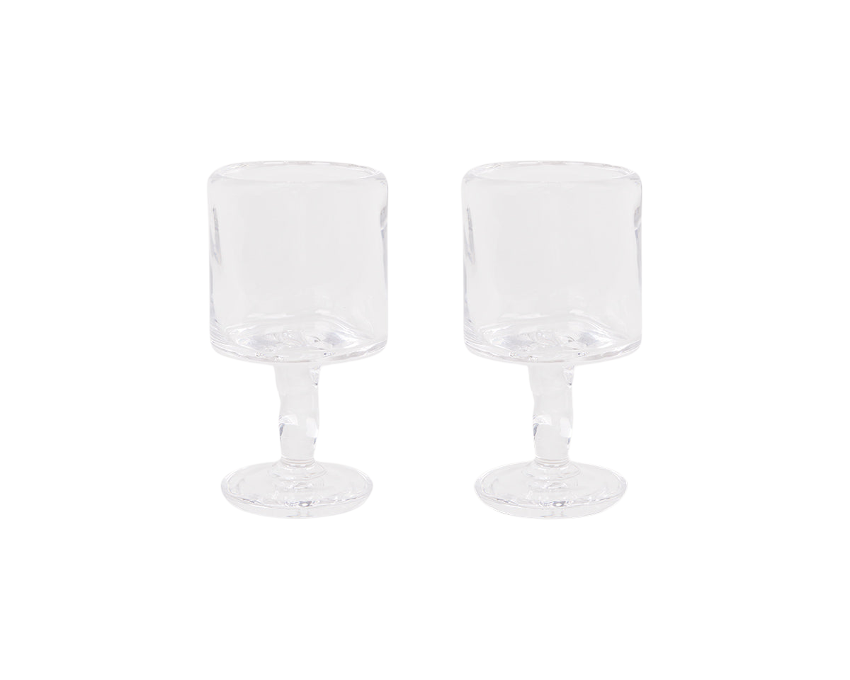 FRAMA - 0405 Stem Glass Set of Two | Clear | Medium Frama