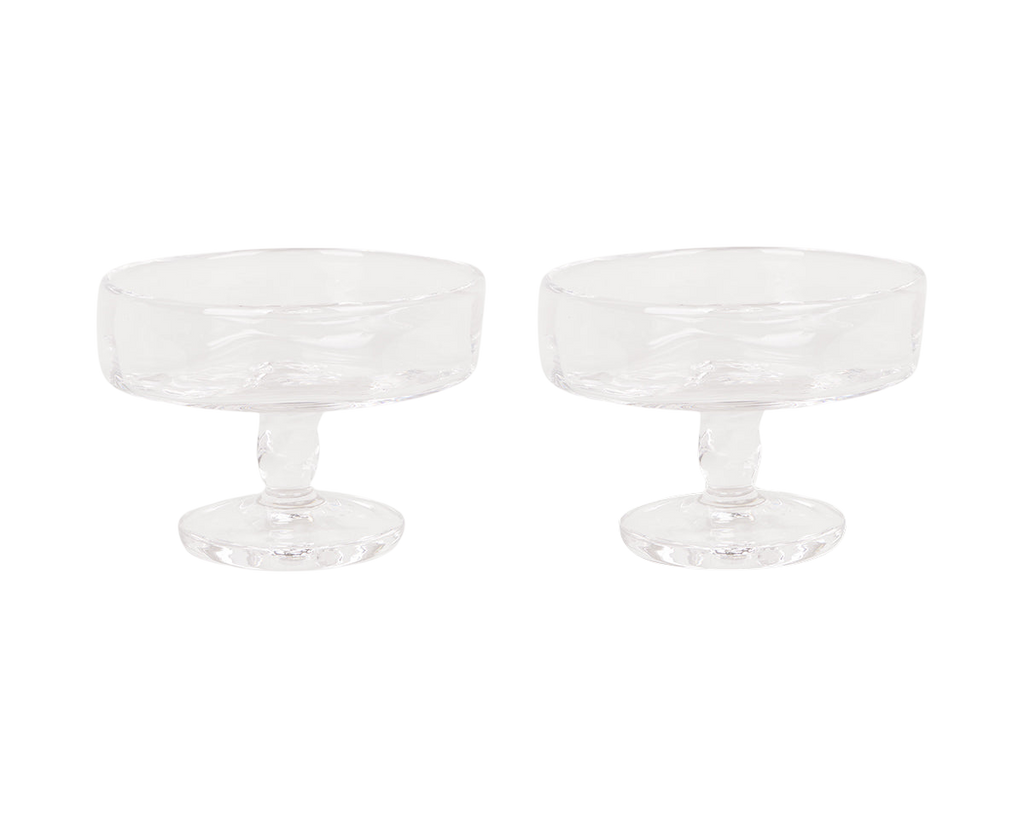 FRAMA - 0405 Stem Glass Set of Two | Clear | Wide Frama
