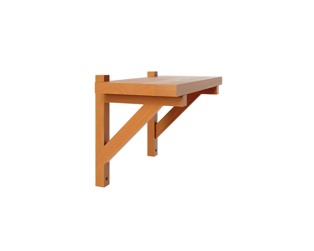 FRAMA - Bracket Shelf | Warm Brown Pine | Small FRAMA