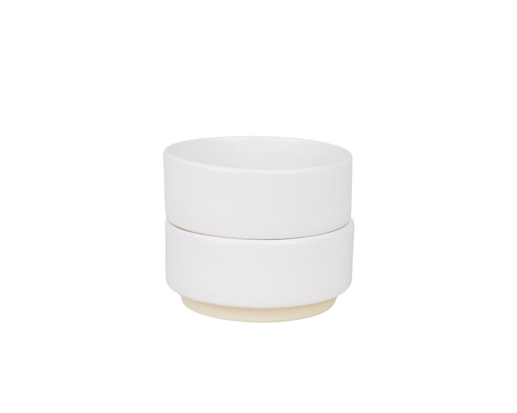 FRAMA - Otto Ceramic Bowls Set of Two | White | Medium Frama