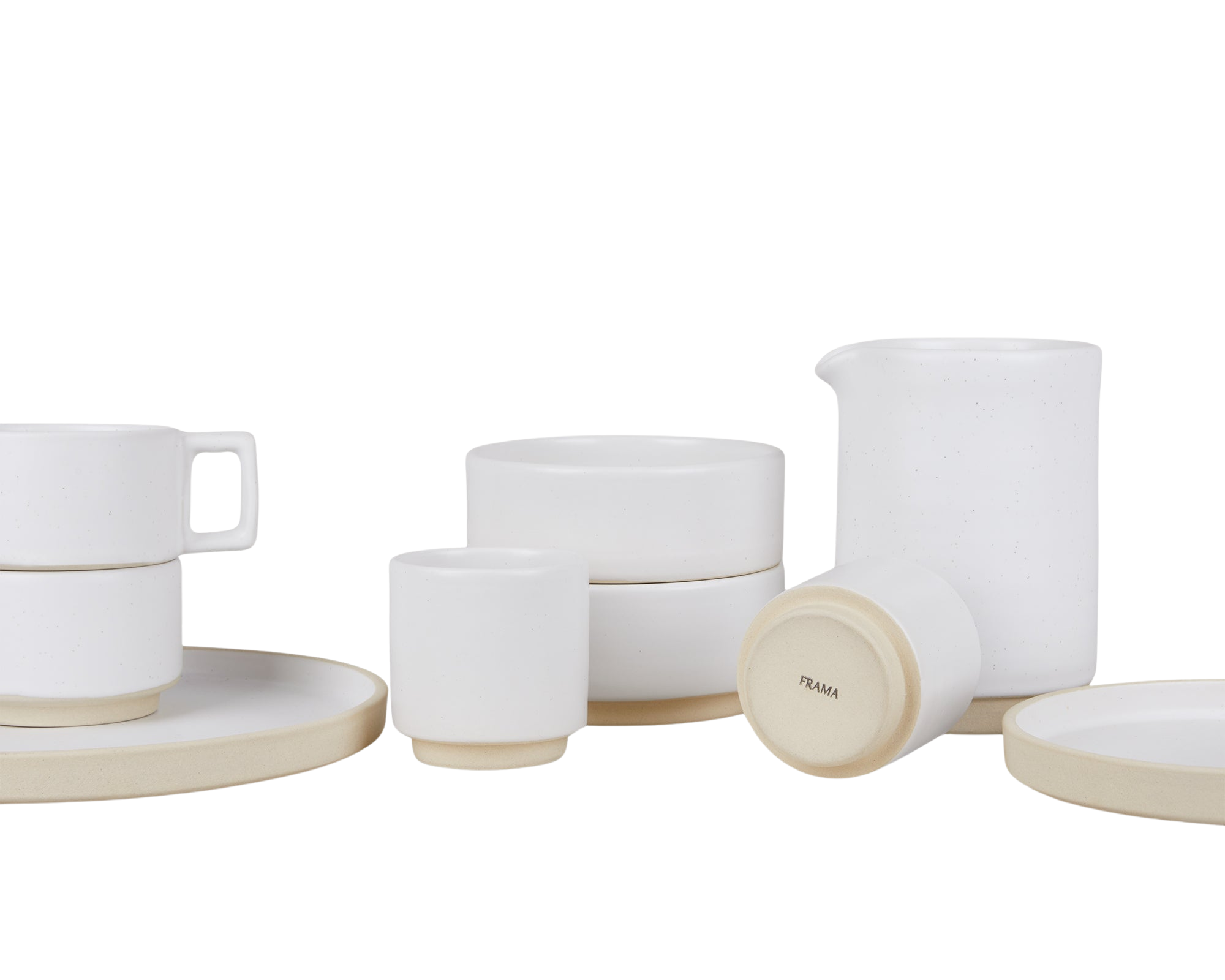 FRAMA - Otto Ceramic Bowls Set of Two | White | Medium Frama