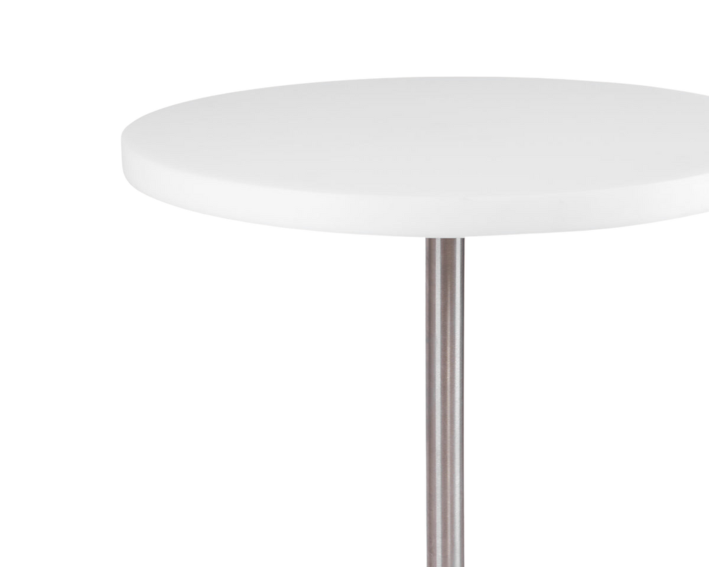 FRAMA - Table 57 | White / Stainless Steel | Ø55