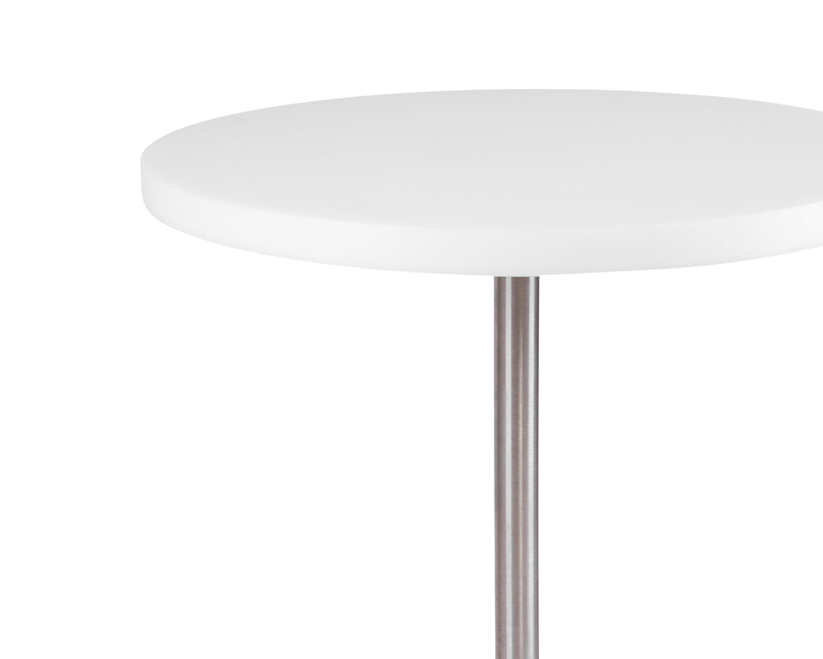 FRAMA - Table 57 | White / Stainless Steel | Ø55