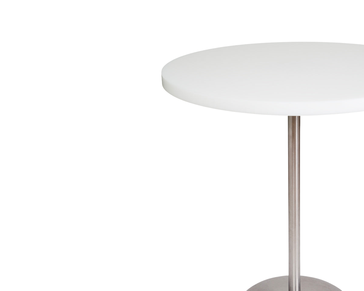 FRAMA - Table 57 | White / Stainless Steel | Ø70