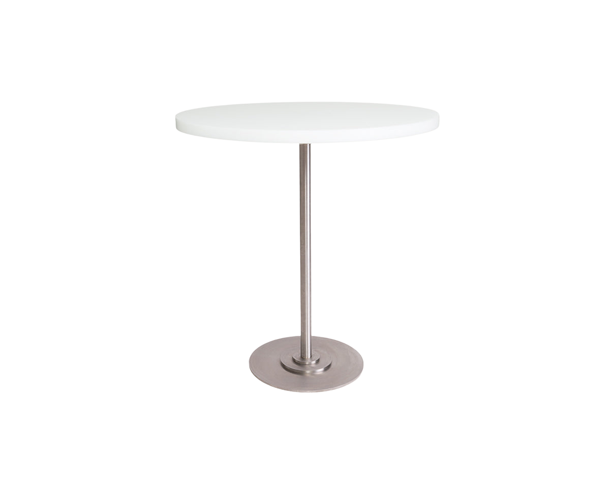 FRAMA - Table 57 | White / Stainless Steel | Ø70