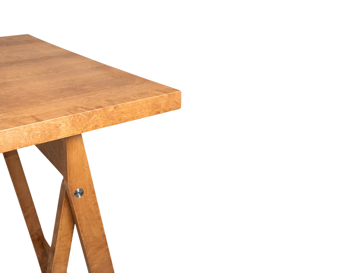 FRAMA - 折りたたみ式フラットトレスルテーブル | ウォームブラウンバーチ