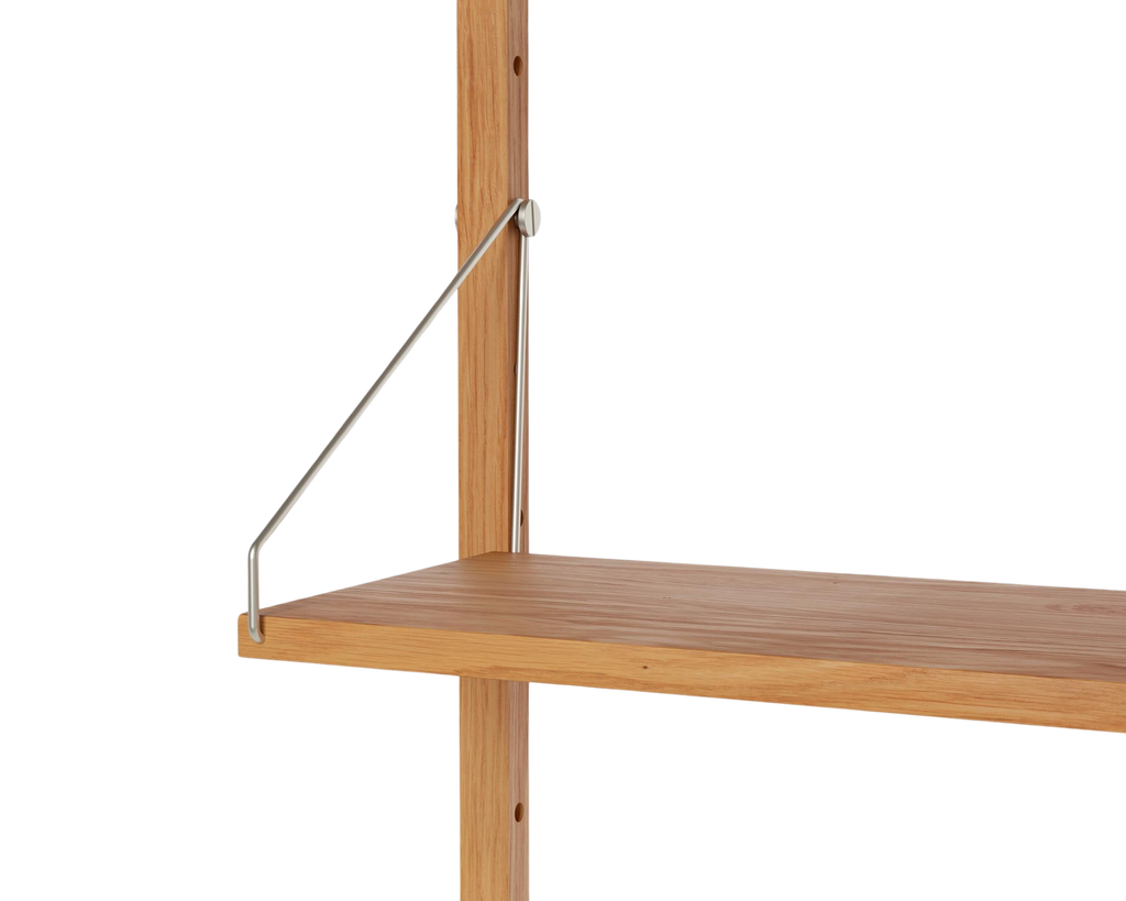 FRAMA - Shelf Library Desk Section | Natural Oak | H185.2 / W80 FRAMA