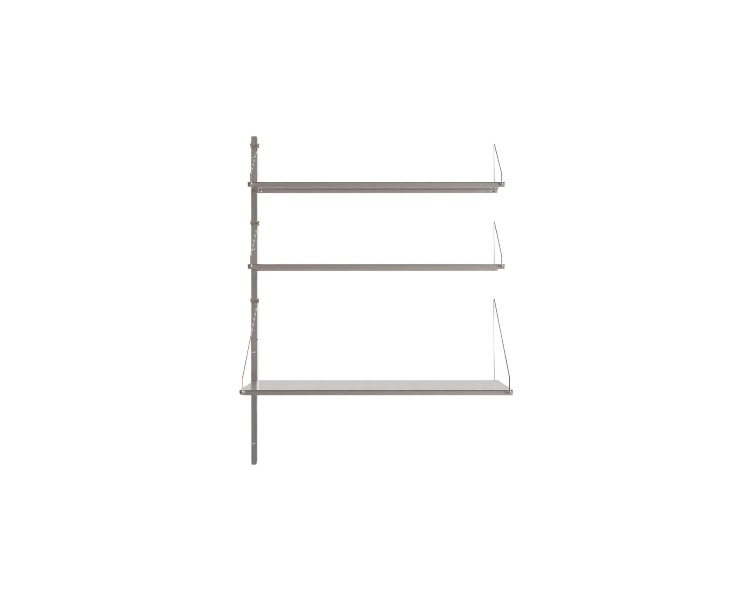 FRAMA - シェルフライブラリ追加デスクセクション | ステンレススチール | H108.4 / W80