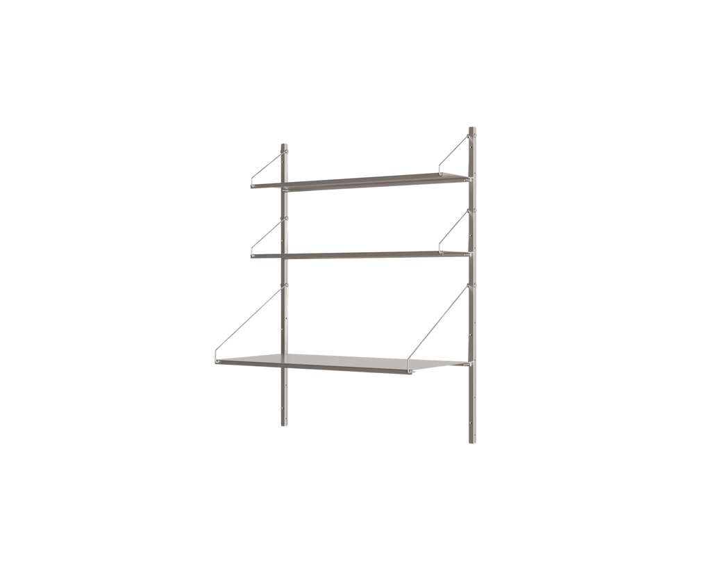 FRAMA - シェルフ ライブラリー デスク セクション | ステンレススチール | H108.4 / W80