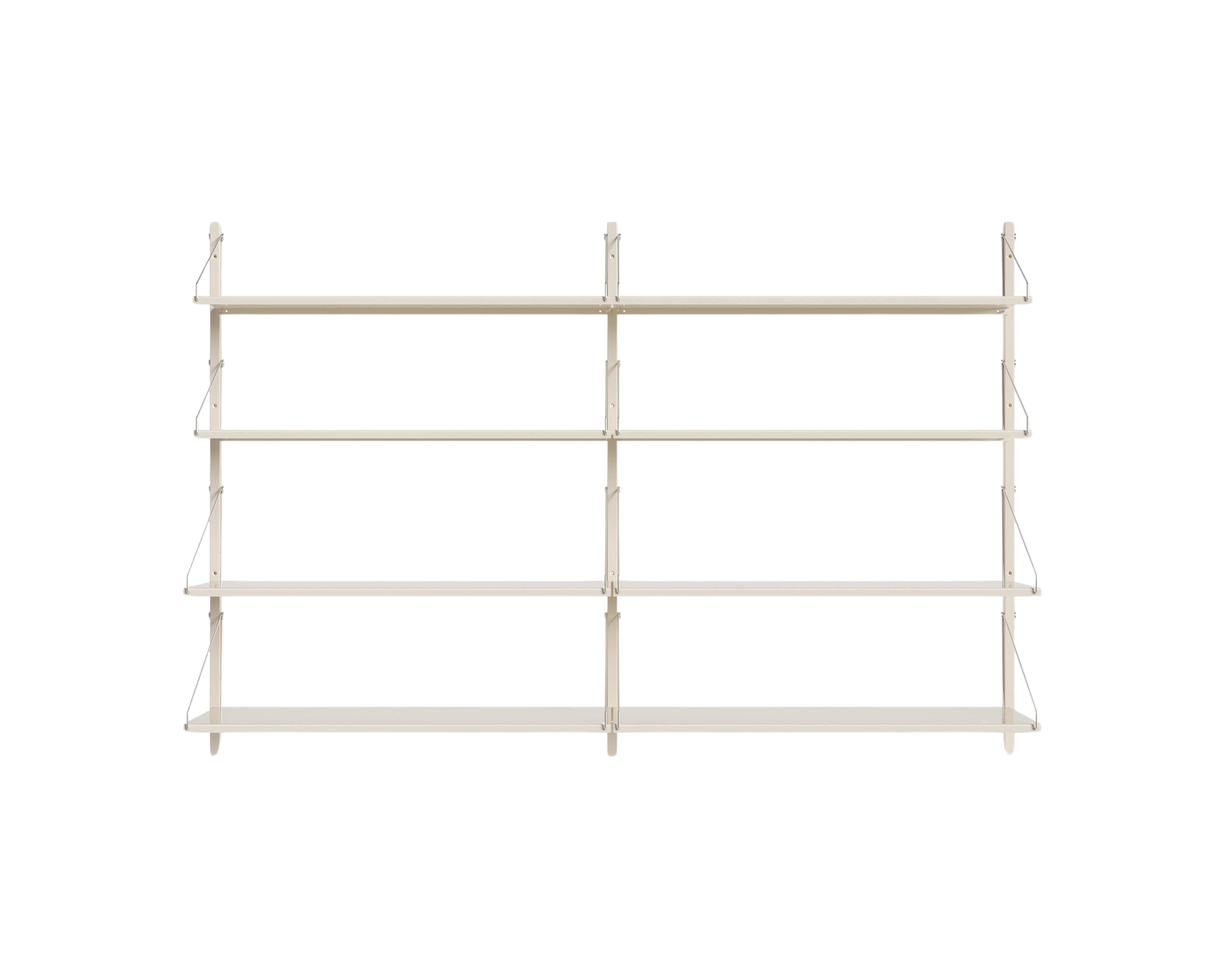 FRAMA - Shelf Library Double Section | Warm White Steel | H108.4 / W80 FRAMA