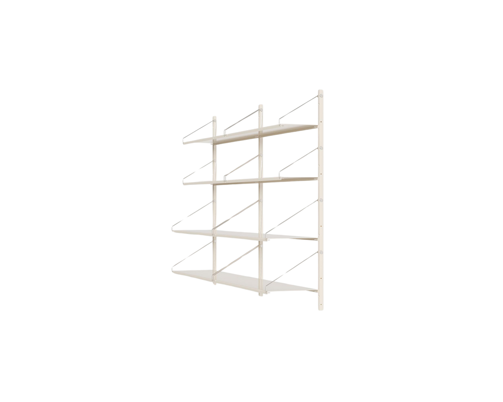 FRAMA - シェルフライブラリー ダブルセクション | ウォームホワイトスチール | H108.4 / W80