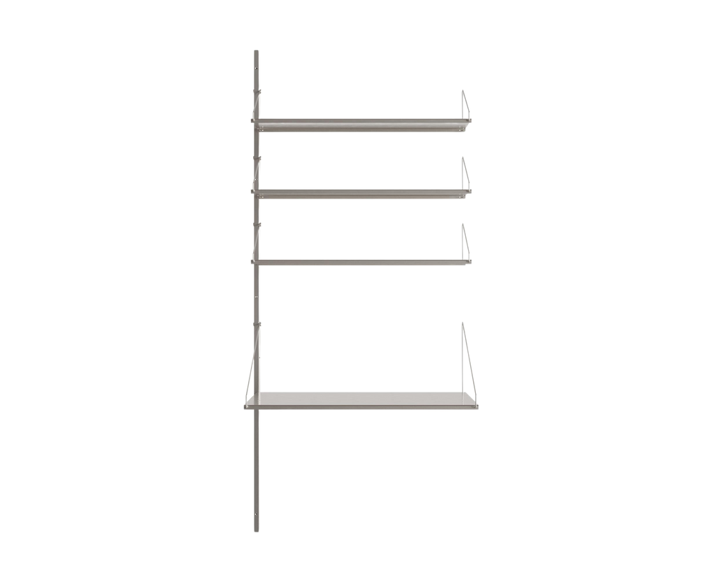 FRAMA - シェルフライブラリアドオンデスクセクション | ステンレススチール | H185.2 / W80