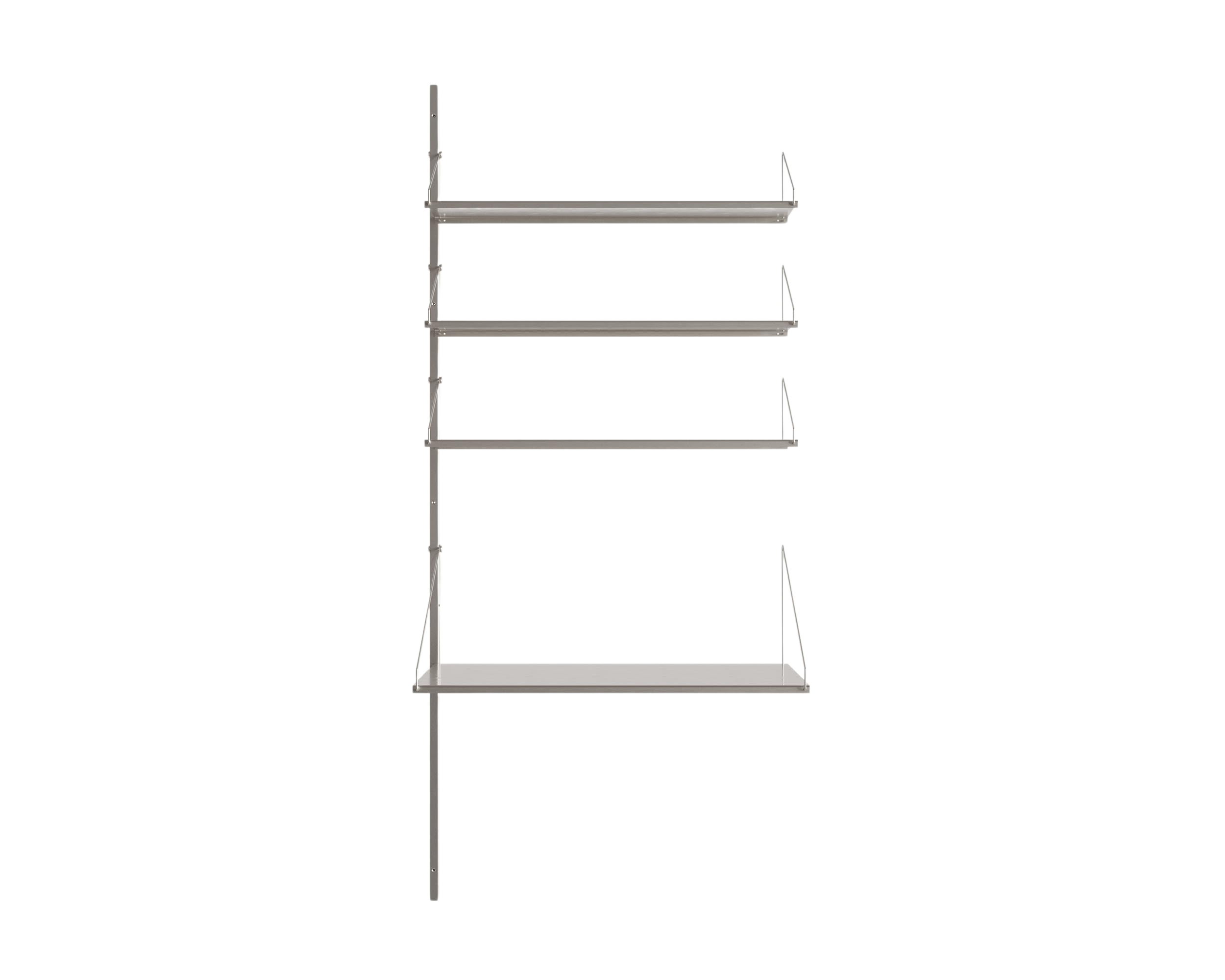 FRAMA - シェルフライブラリアドオンデスクセクション | ステンレススチール | H185.2 / W80