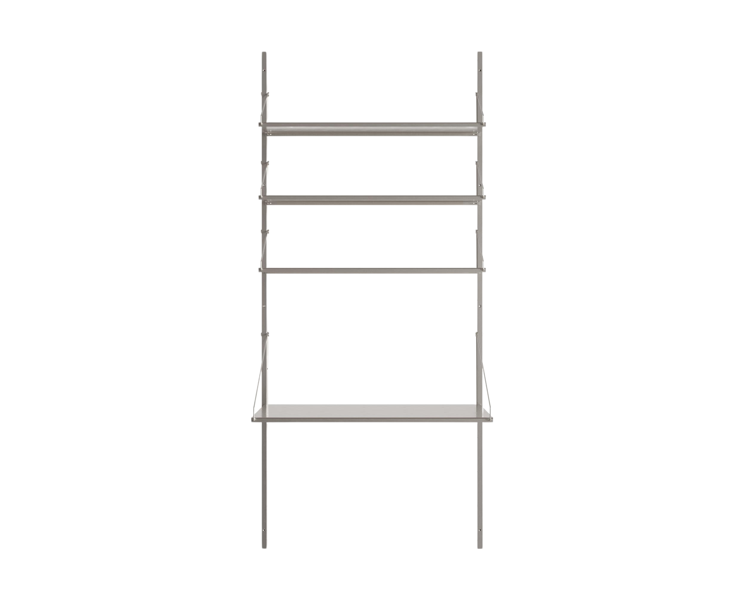 FRAMA - シェルフライブラリーデスクセクション | ステンレススチール | H185.2 / W80