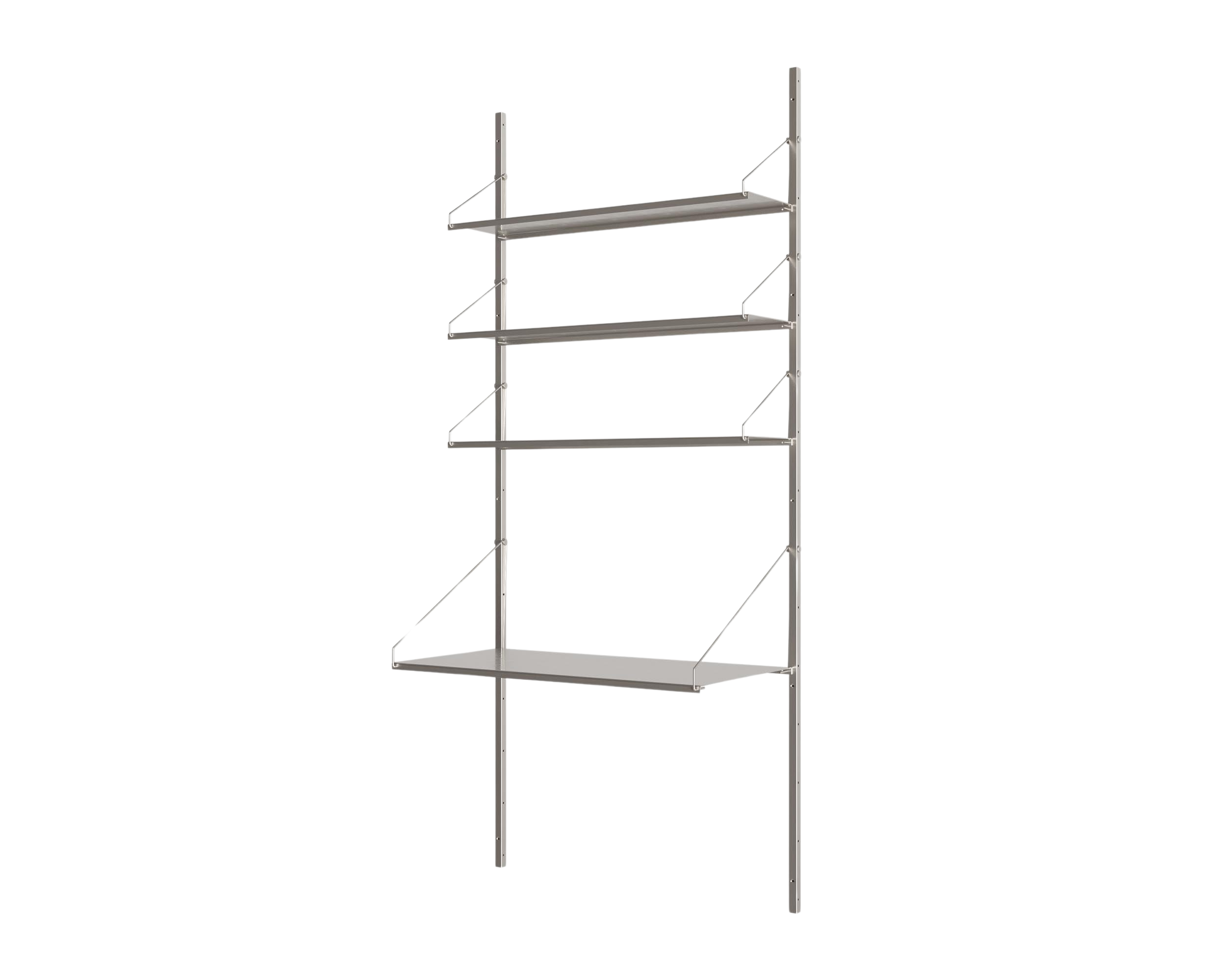 FRAMA - シェルフライブラリーデスクセクション | ステンレススチール | H185.2 / W80