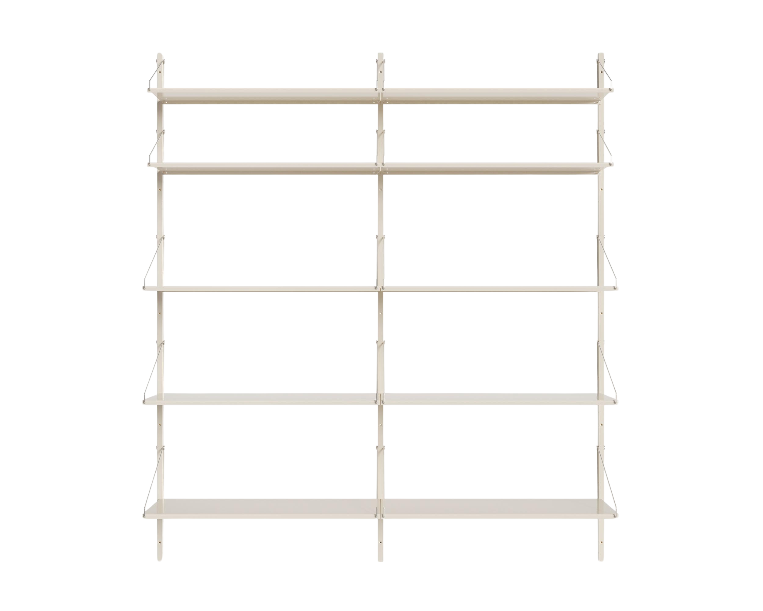 FRAMA - Shelf Library Double Section | Warm White Steel | H185.2 / W80 FRAMA
