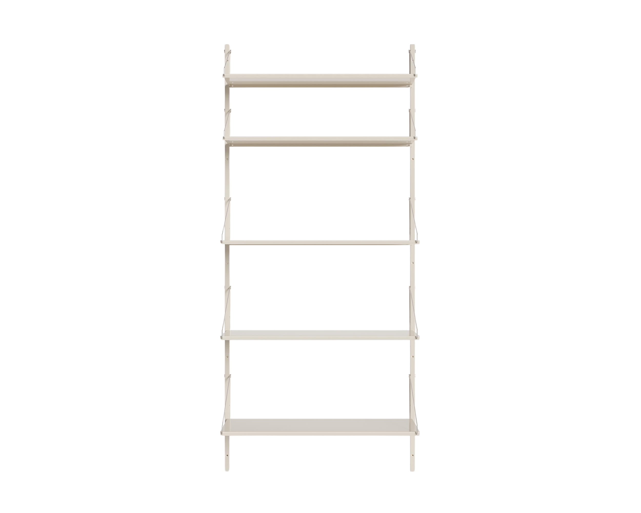 FRAMA - Shelf Library Single Section | Warm White Steel | H185.2 / W80 FRAMA