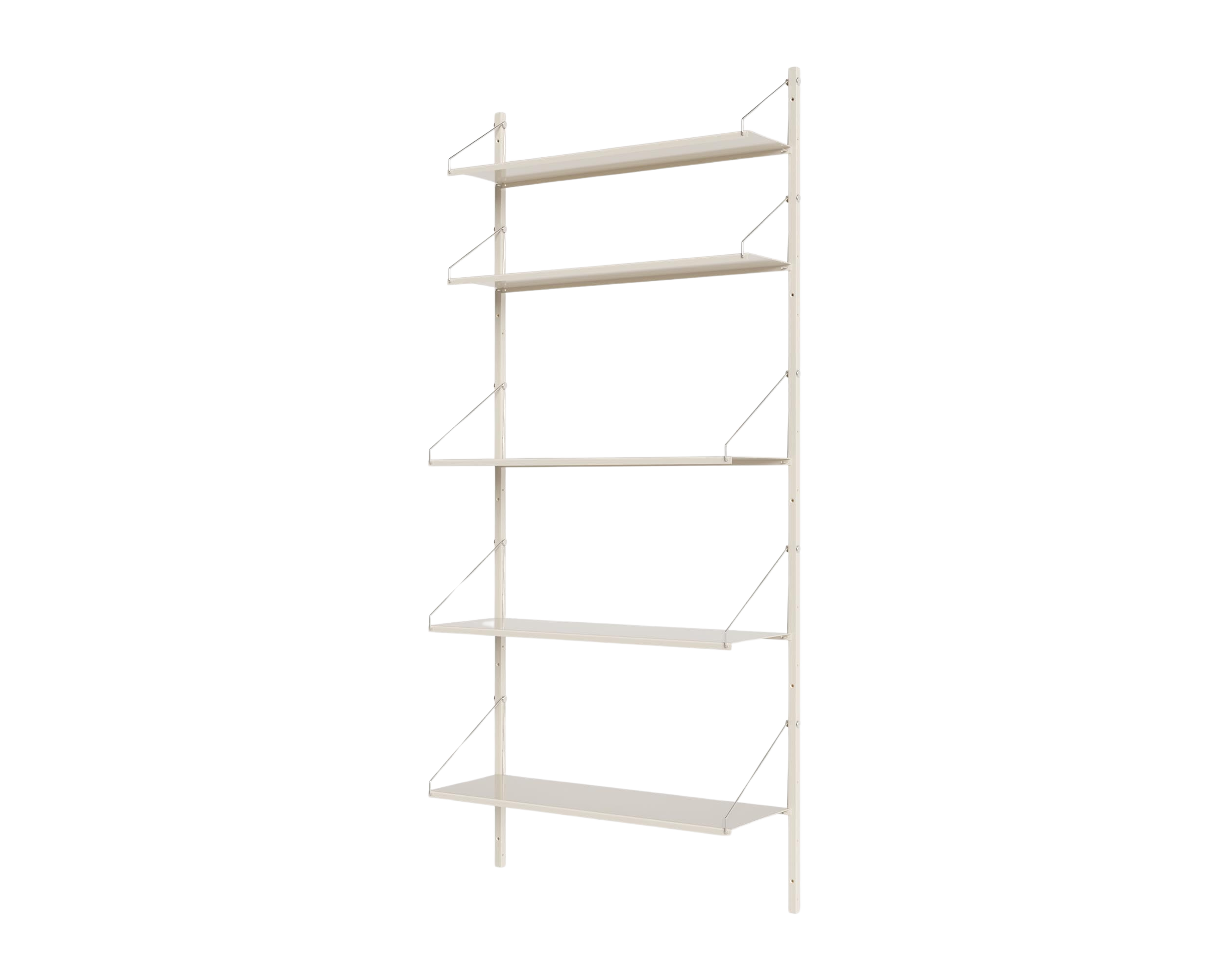 FRAMA - Shelf Library Single Section | Warm White Steel | H185.2 / W80 FRAMA