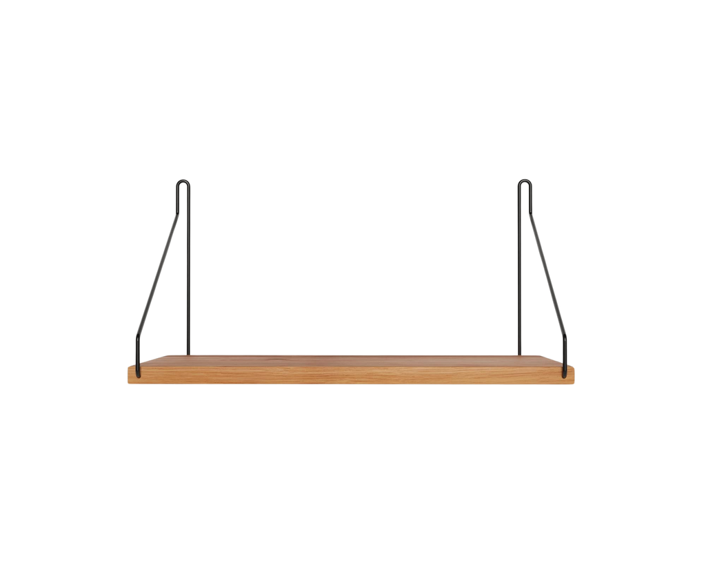 FRAMA - Single Shelf | Natural Oak / Black | D20 / W40